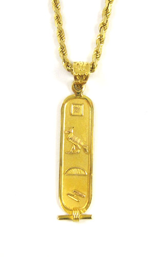 Appraisal: FOURTEEN KARAT YELLOW GOLD PENDANT NECKLACE with a inch k