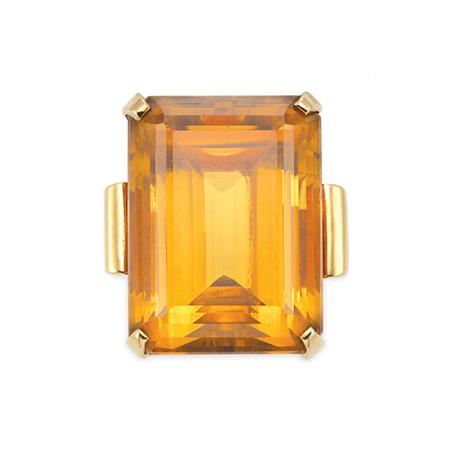 Appraisal: Gold and Citrine Ring Estimate -