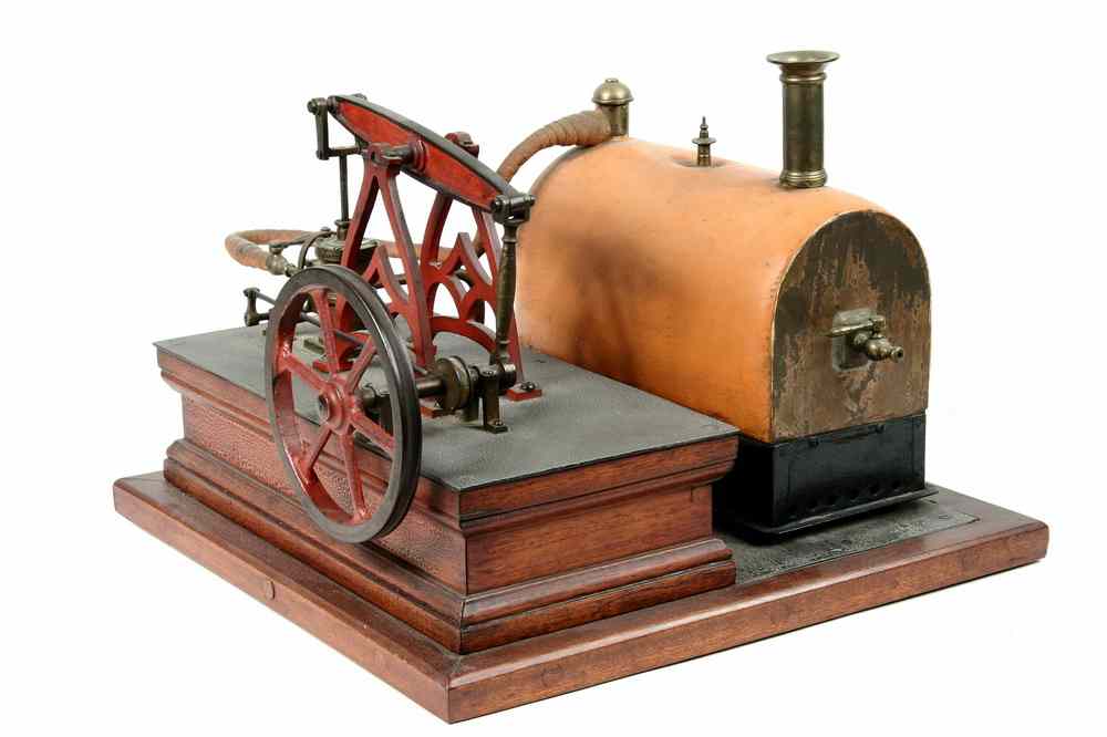 Appraisal: MINIATURE STEAM ENGINE - th c Home-made Miniature Steam Engine