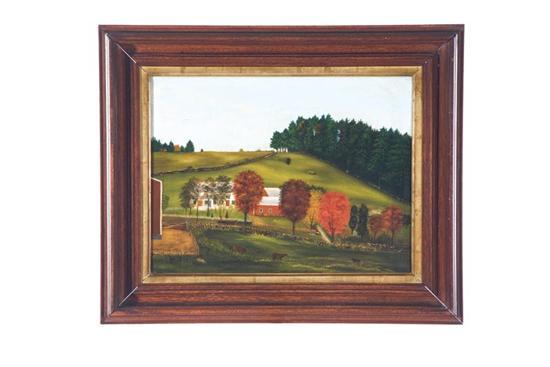 Appraisal: AUTUMN LANDSCAPE AMERICAN ND HALF- TH CENTURY Oil on canvas