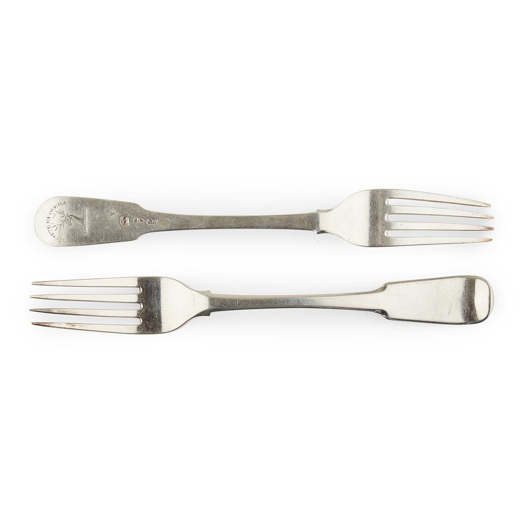 Appraisal: BANFF - A pair of Scottish provincial table forks William