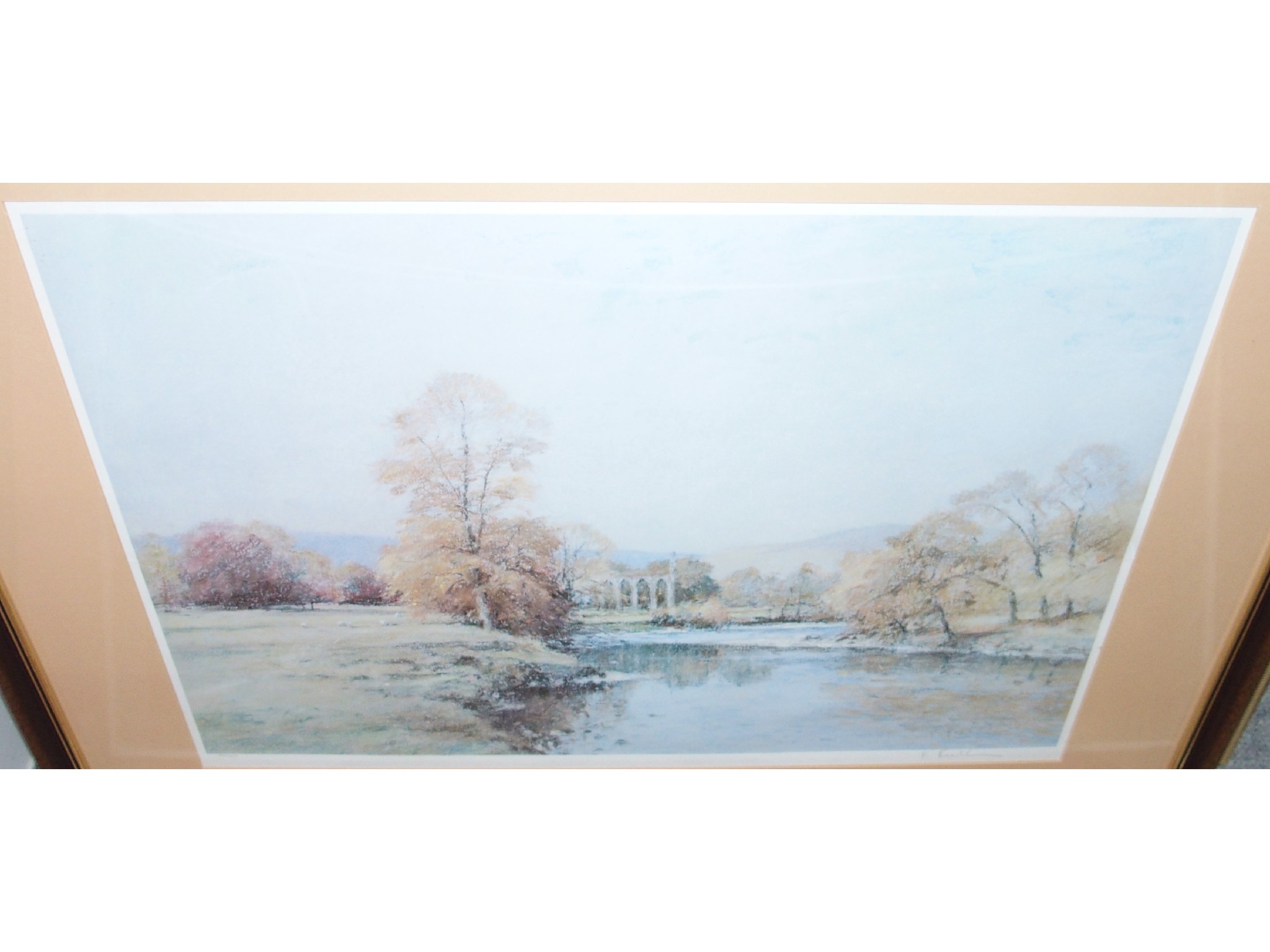 Appraisal: Seven modern gilt framed prints