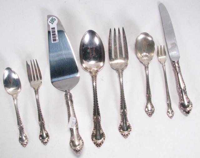 Appraisal: Set of Gorham English Gadroon Sterling Flatware including twelve dinner