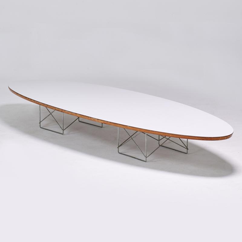 Appraisal: CHARLES AND RAY EAMES HERMAN MILLER Surfboard coffee table ETR