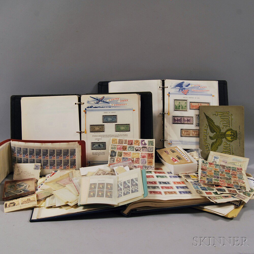 Appraisal: Collection of Postage Stamps Albums and First Day Commemorative Envelopes