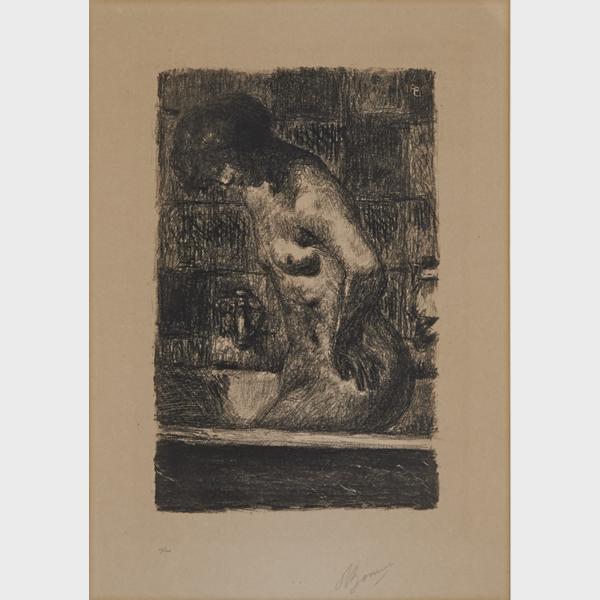 Appraisal: Pierre Bonnard - FEMME DEBOUT DANS SA BAIGNOIRE FROM MAITRES