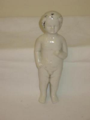 Appraisal: A male Badekinder or Frozen Charlie in glazed white porcelain