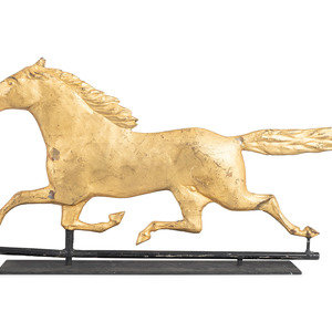 Appraisal: A Molded and Gilt Copper and Cast-Zinc Horse Weathervane New