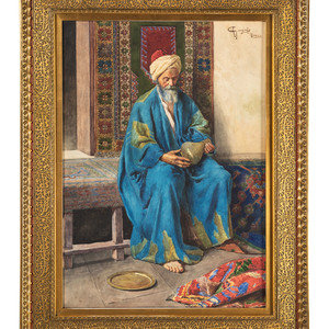 Appraisal: Antonio Gargiullo Italian th Century Untitled Orientalist Scene watercolor signed