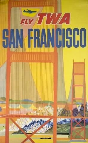 Appraisal: David Klein Posters San Francisco LA David Klein color lithograph