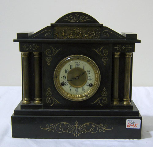 Appraisal: British United Clock Co marble mantle clock h