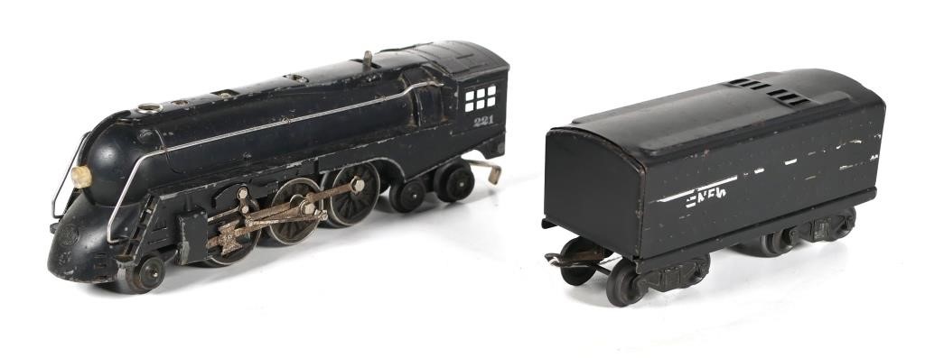 Appraisal: LIONEL O GAUGE STEAM LOCOMOTIVE AND TENDER - - Locomotive