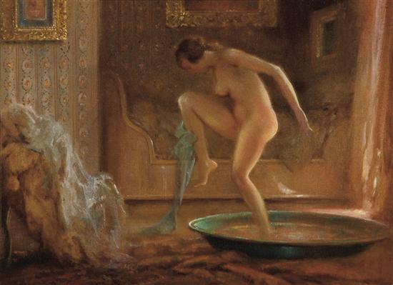 Appraisal: EVERETT SHINN American - Girl Stepping Out of Floor Tub