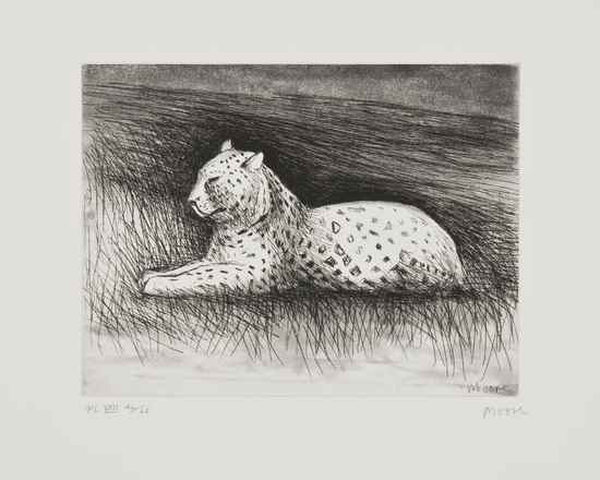 Appraisal: Henry Moore - Jaguar c etching with aquatint signed and