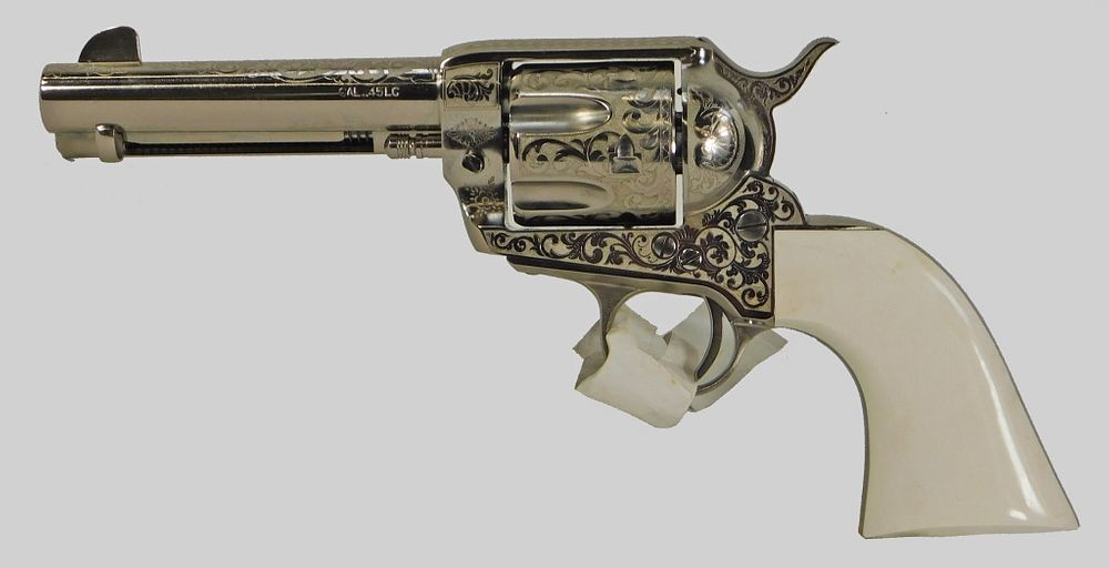 Appraisal: Pietta engraved Outlaw Gang Revolver Italy long Colt serial number