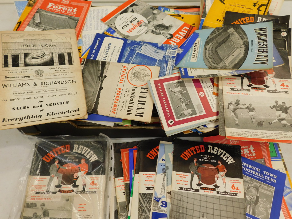 Appraisal: A large quantity of 's football programmes to include Manchester