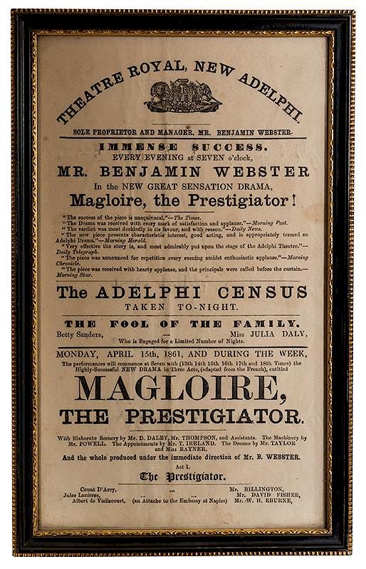 Appraisal: Magloire the Prestigiator Magloire the Prestigiator Letterpress handbill advertising the