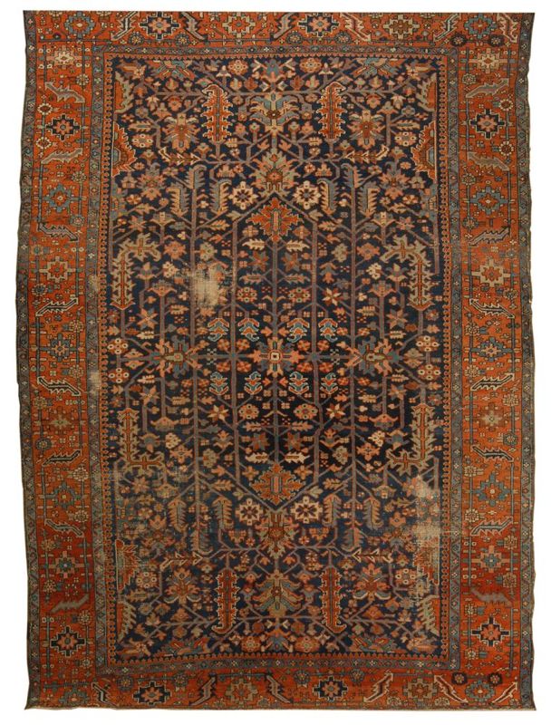 Appraisal: ORIENTAL RUG HERIZ ' x ' Flowering vines radiate from