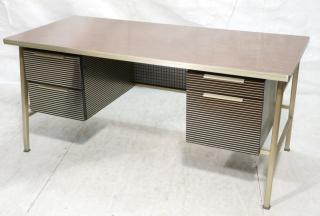 Appraisal: Mid Century Modern Executive Desk GORDON BUNSHAFT Mid Century Modern