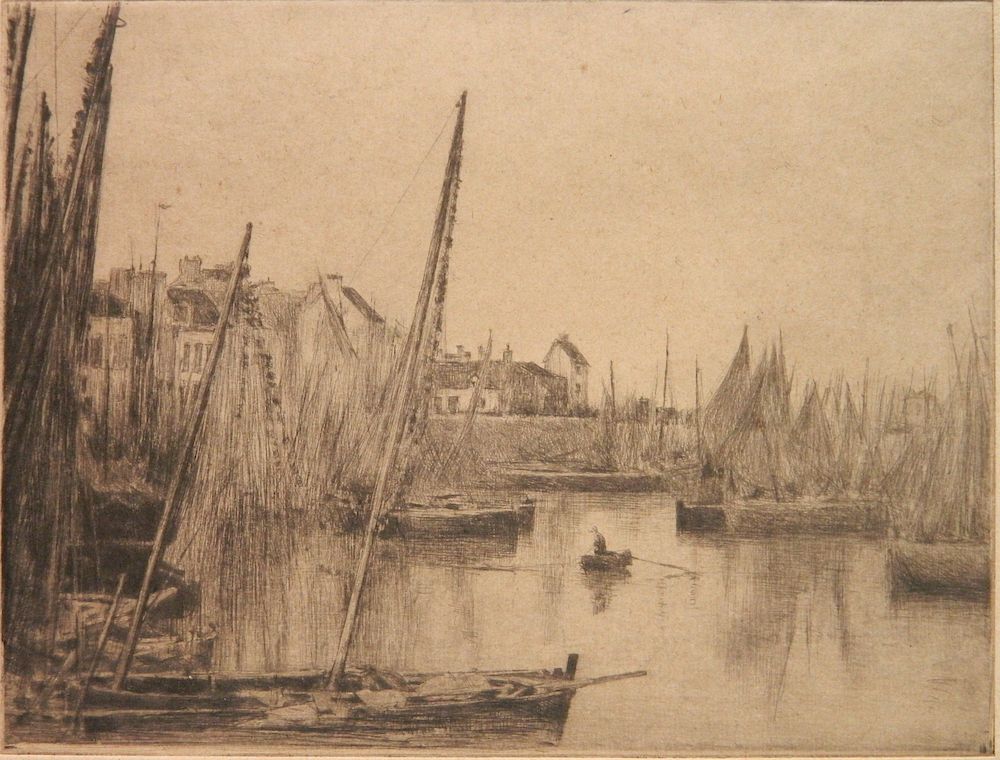 Appraisal: Mortimer Menpes etching Mortimer Menpes British - - ''Concarneau'' Morgan