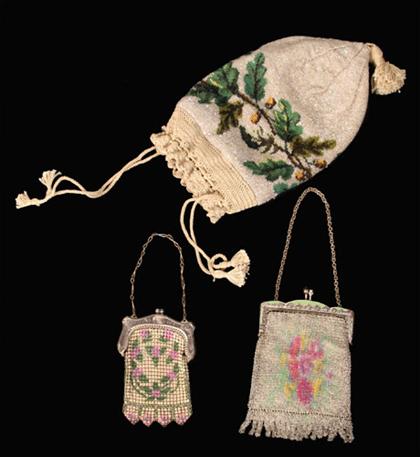 Appraisal: Group of vintage purses Including a crochet and beaded pouch