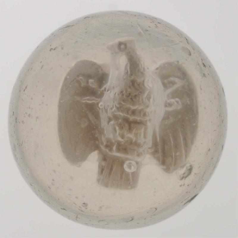 Appraisal: Eagle Sulphide Marble Spread winged eagle figure is well-centered but