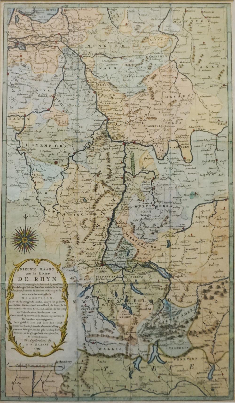 Appraisal: A B Saakes Cartographer New Chart of the River Rhine