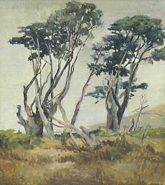 Appraisal: Marguerite Freytag Ciprico American - Coastal Trees unsigned inscribed with