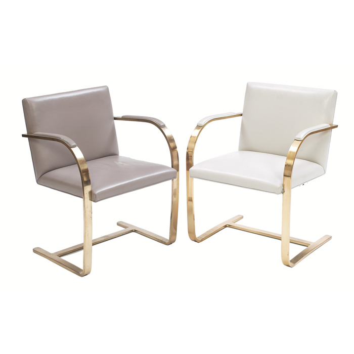 Appraisal: Mies van der Rohe BRNO chairs pair by Knoll attribution