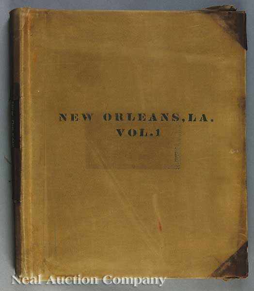 Appraisal: Antique Insurance Map Folios of New Orleans Insurance Maps of