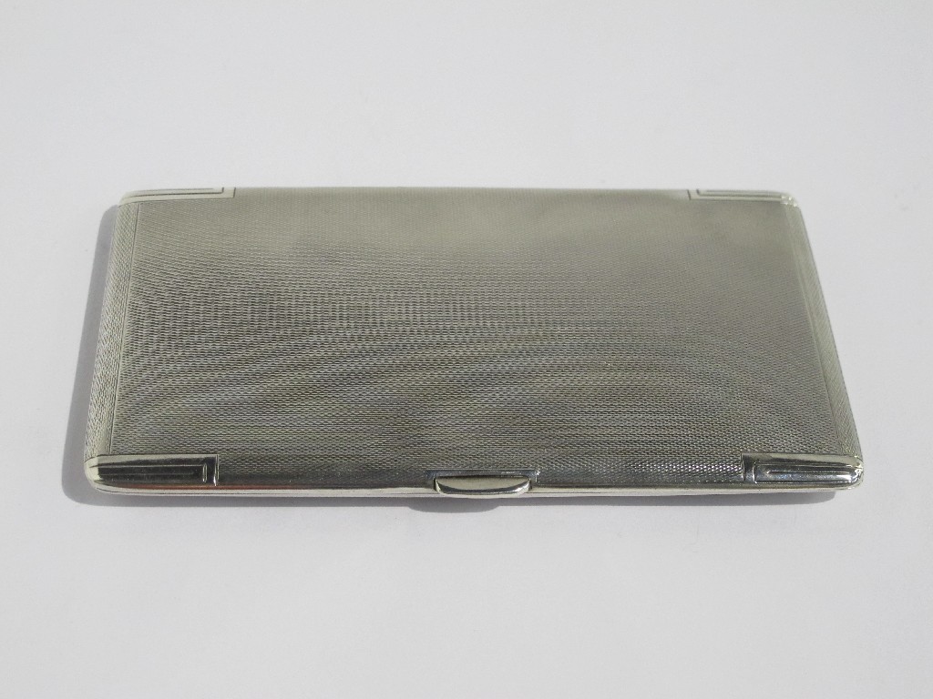 Appraisal: A silver cigarette case Birmingham