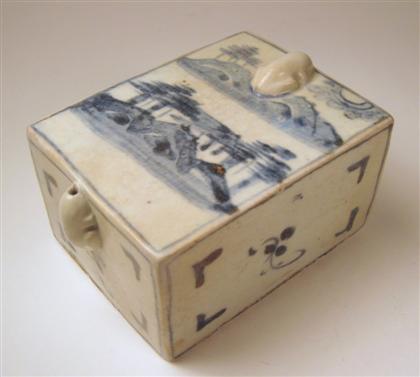 Appraisal: Korean blue and white porcelain water dropperchoson period