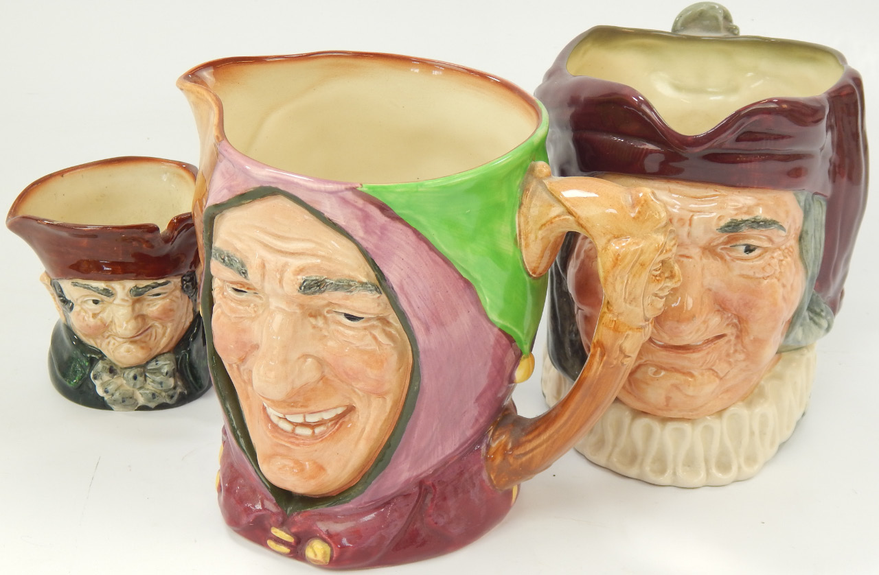 Appraisal: Three Royal Doulton character jugs comprising Touchstone Simon Sellerer and