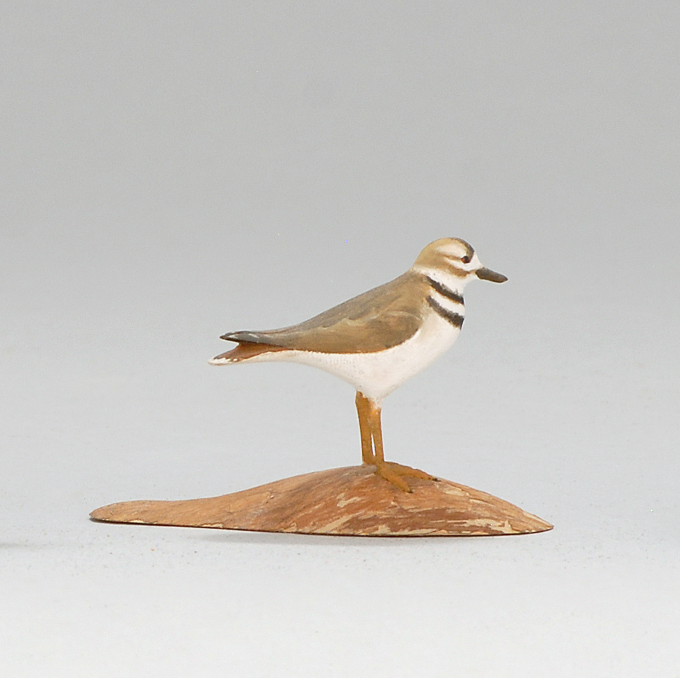 Appraisal: MINIATURE KILLDEER By Harold Gibbs of Barrington Rhode Island Carved