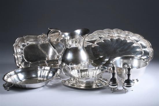 Appraisal: NINE PIECES AMERICAN STERLING HOLLOWWARE Including a Reed Barton Windsor