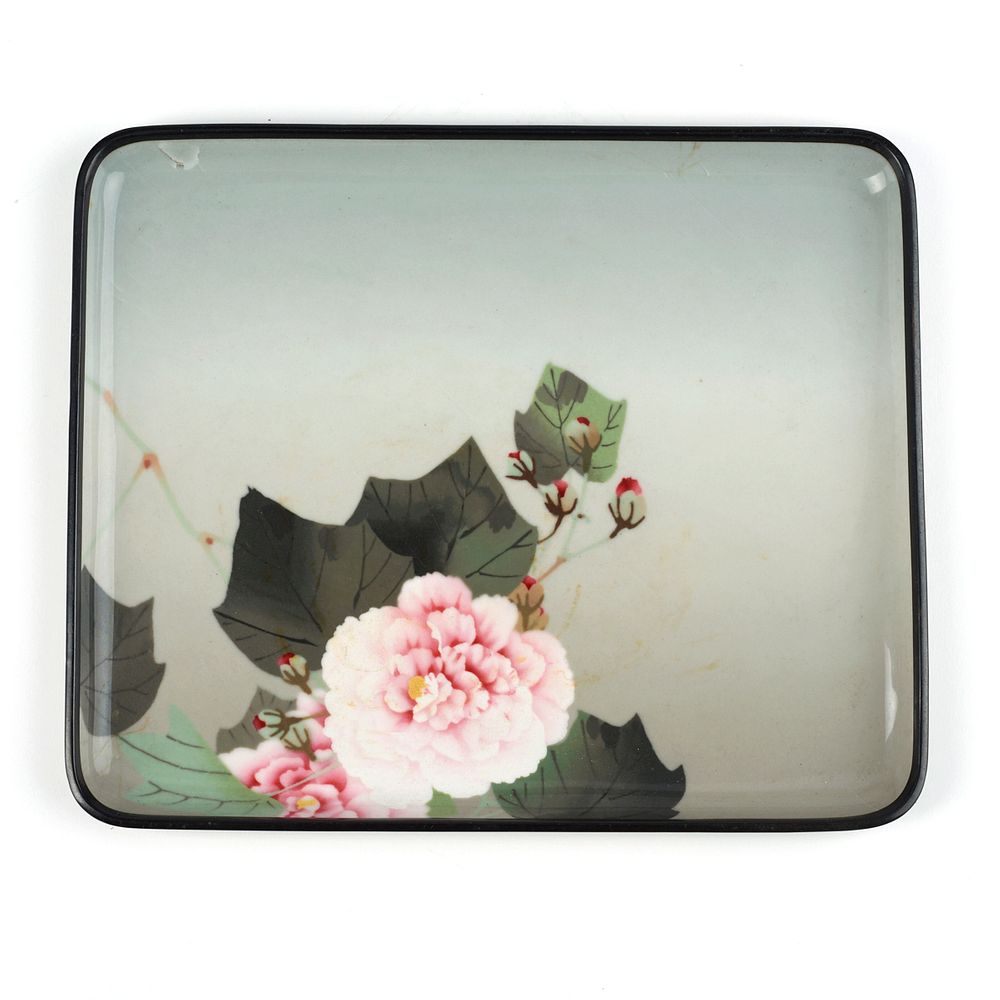 Appraisal: Namikawa Sosuke Floral Cloisonne Enamel Tray - Damaged Namikawa Sosuke