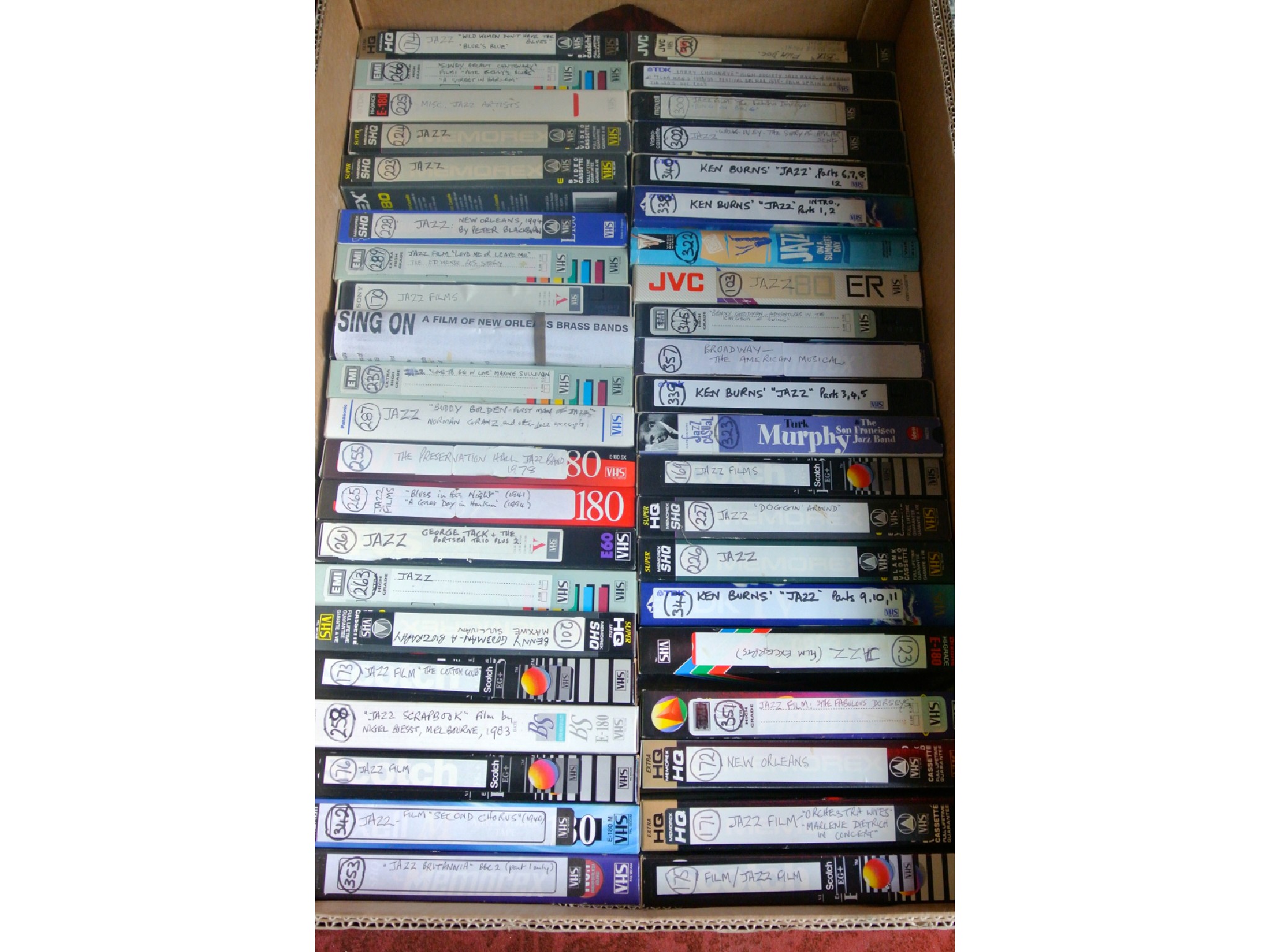 Appraisal: A collection of jazz related VHS videos all jazz related