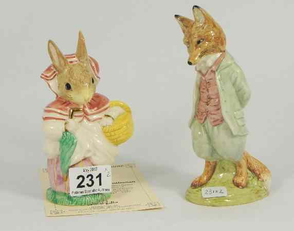 Appraisal: Beswick Beatrix Potter Figures Mrs Rabbit and Foxy Whiskered Gentleman