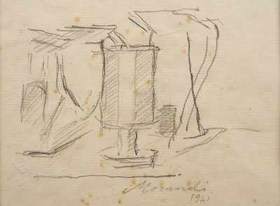 Appraisal: Giorgio Morandi Italian - Still Life Graphite on paper signed