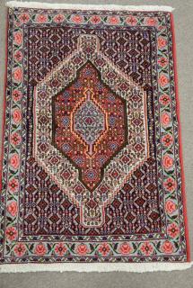 Appraisal: Oriental throw rug ' x ' Oriental throw rug '