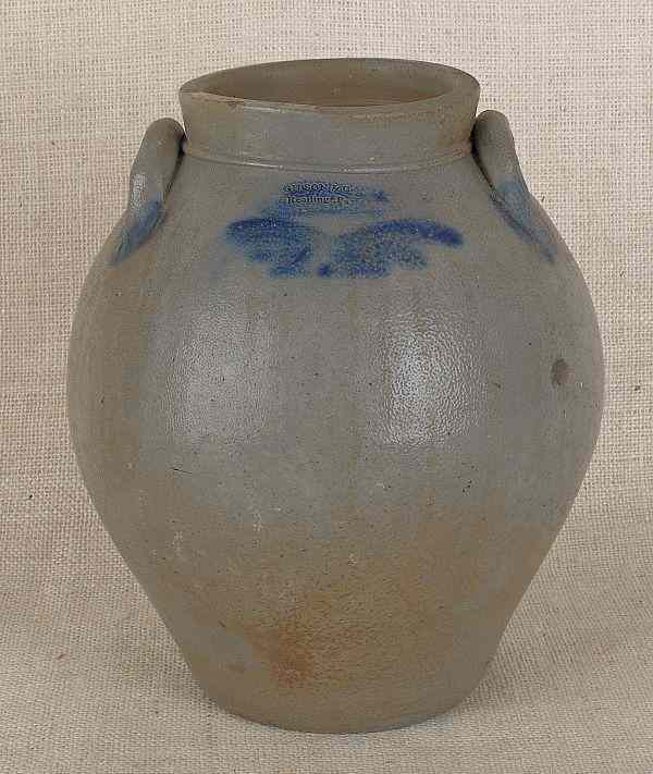 Appraisal: Pennsylvania stoneware crock th c impressed Gilson and Co Reading