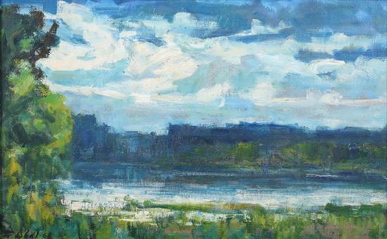 Appraisal: FRANTICEK LIBAL Czech - LAKE IN SPRING signed and dated