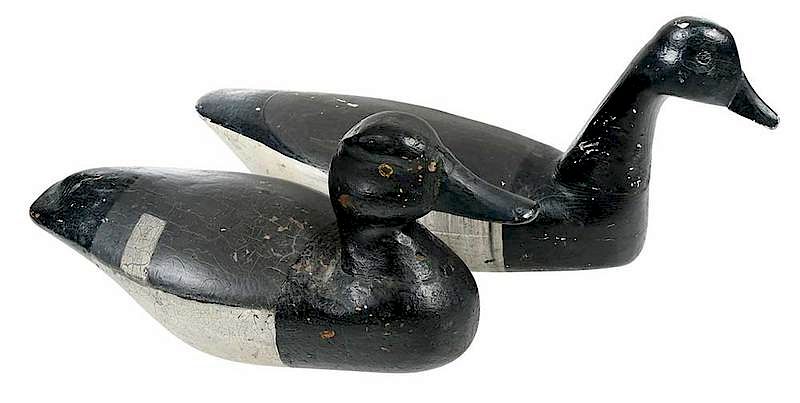 Appraisal: Two New Jersey Decoys probably early th century working brant