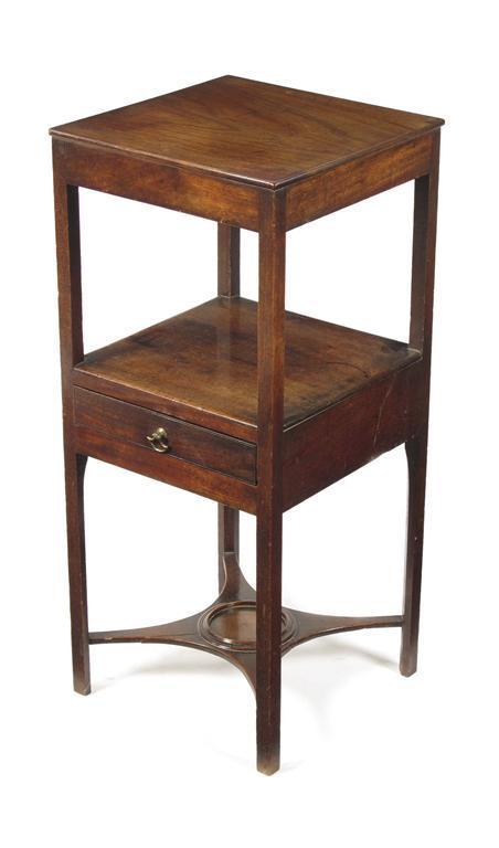 Appraisal: A George III mahogany square washstand