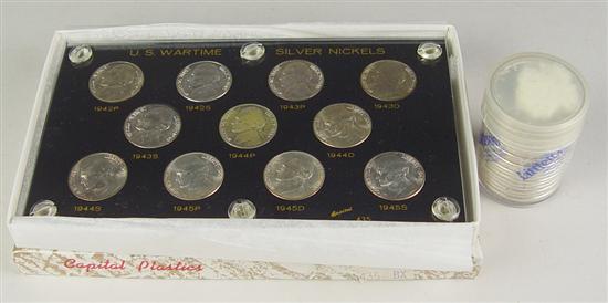 Appraisal: Kennedy Halves Silver War Nickels Roll of Kennedy Halves all