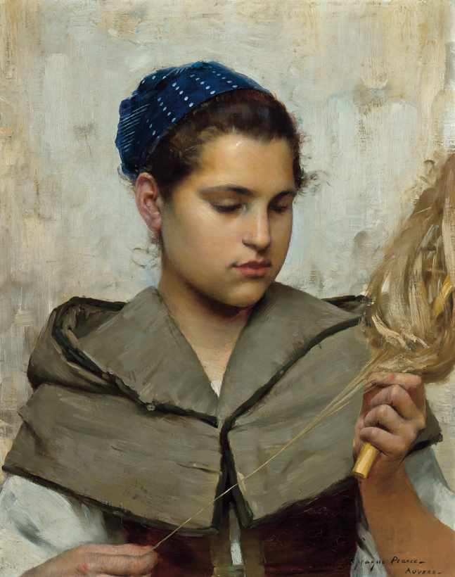 Appraisal: CHARLES SPRAGUE PEARCE American - Preparing Yarn oil on canvas