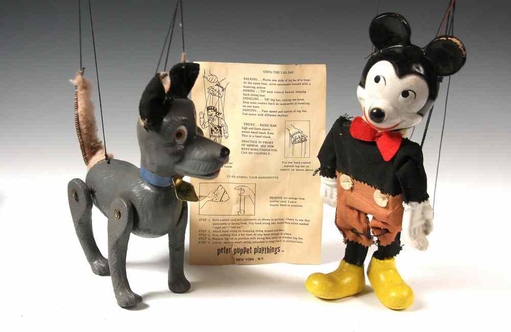 Appraisal: 'S DISNEY CHARACTER MARIONETTES - Peter Puppet Playthings 'Mickey Mouse'