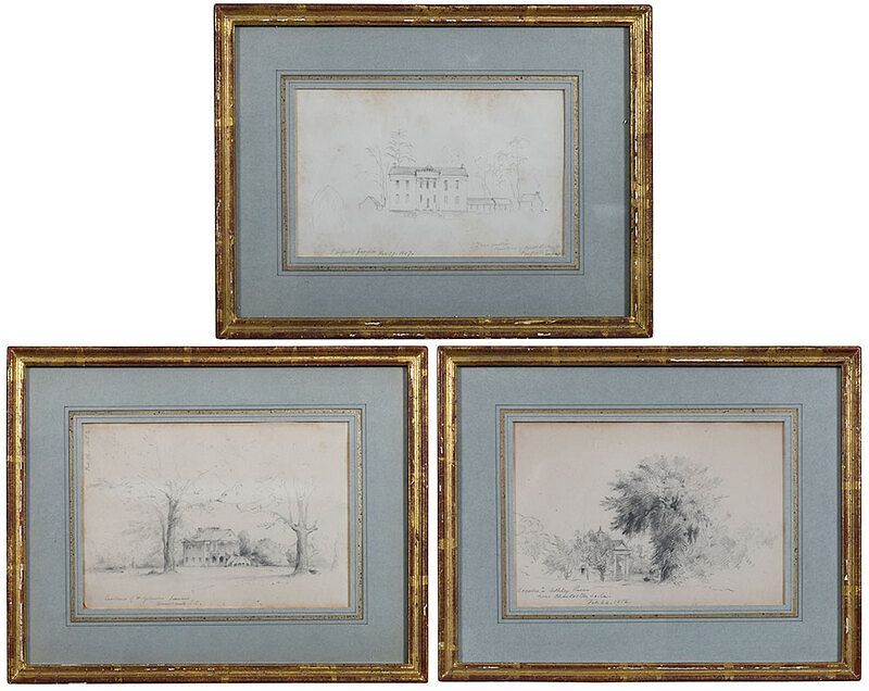 Appraisal: Thomas Addison Richards American - Three Southern Views Tranquilla and