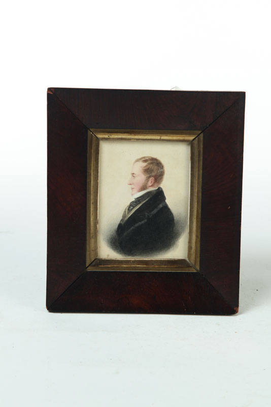 Appraisal: MINIATURE PORTRAIT OF JAMES HOPE OF PENNSYLVANIA American nd quarter-