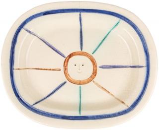 Appraisal: PABLO PICASSO SPANISH - Smiling Sun glazed ceramic plate x